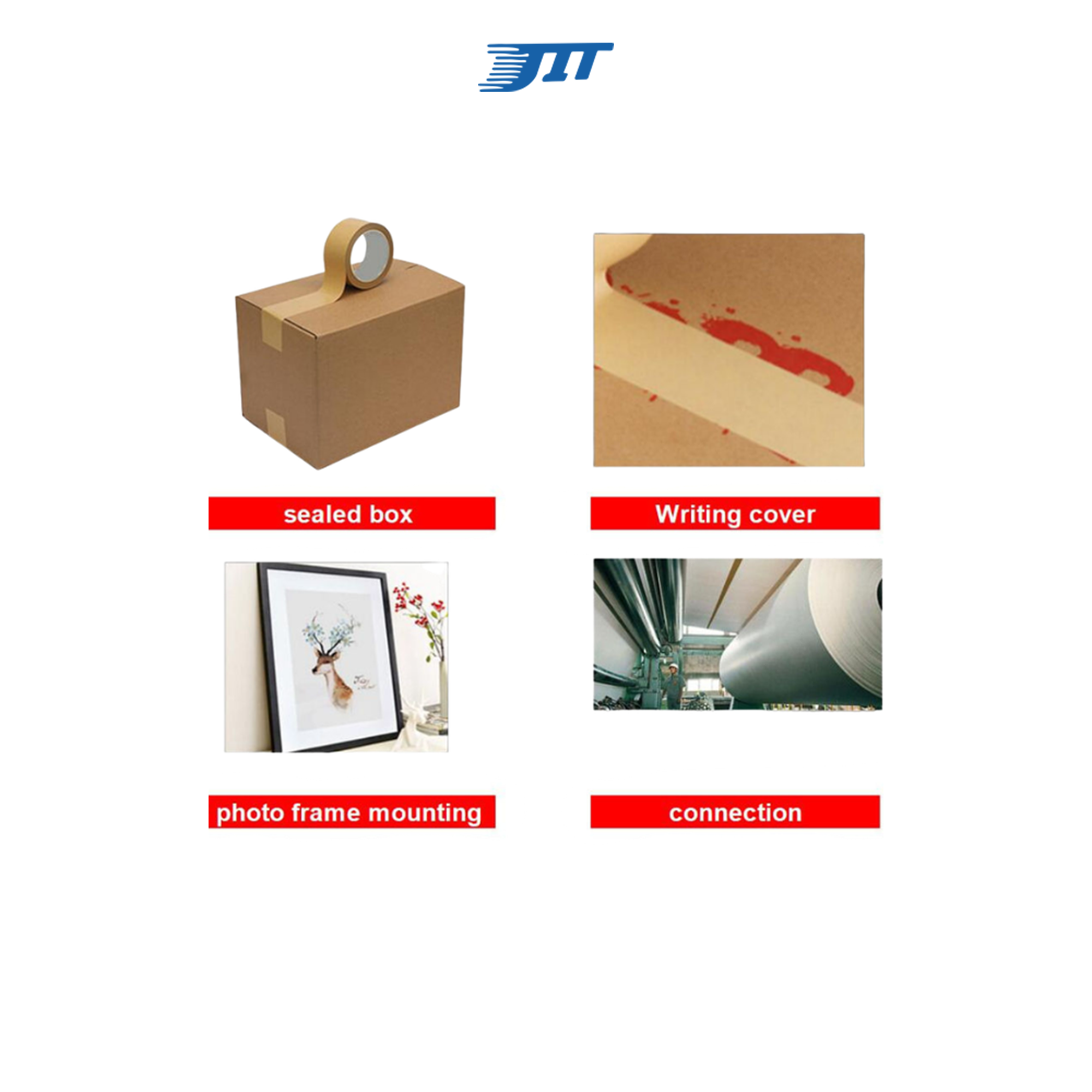 Eco-Friendly Gummed Paper Tape | JIT-37120E 2 eco friendly gummed paper tape
